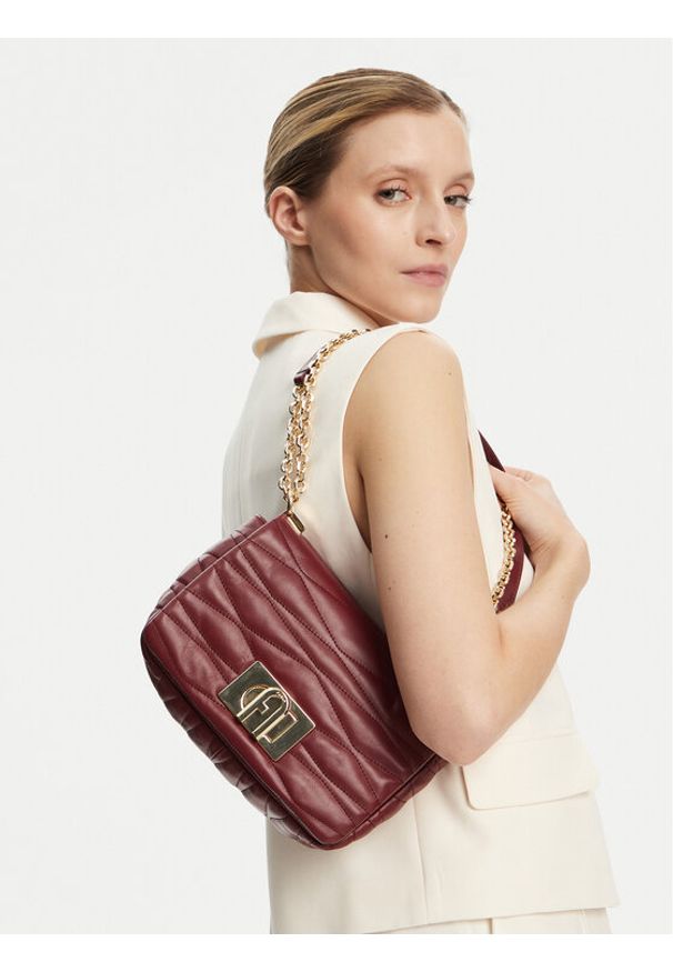 Furla Torebka WB01671 BX3221 26700 Bordowy. Kolor: czerwony. Materiał: skórzane
