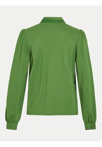 Vila Koszula Carmena 14102290 Zielony Regular Fit. Typ kołnierza: typu carmen. Kolor: zielony. Materiał: syntetyk, wiskoza #3