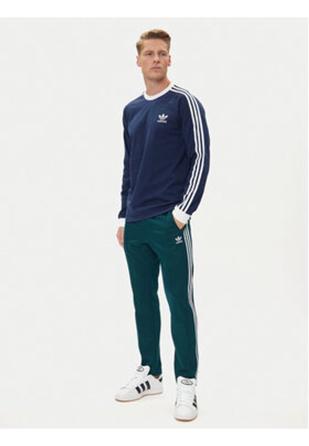 Adidas - adidas Longsleeve adicolor Classics 3-Stripes IM9428 Granatowy Slim Fit. Kolor: niebieski. Materiał: bawełna. Długość rękawa: długi rękaw