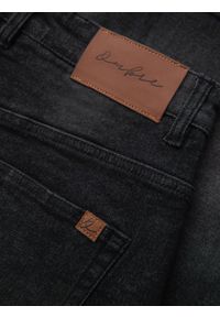 Ombre Clothing - Szorty jeansowe męskie z podwiniętą nogawką - czarne V3 - Rozmiar: S. Kolor: czarny. Materiał: jeans. Wzór: aplikacja. Sezon: lato. Styl: klasyczny #4