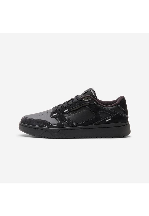 Decathlon - Sneakersy męskie CJ80 zamszowe. Kolor: czarny, szary, wielokolorowy. Materiał: zamsz. Szerokość cholewki: normalna
