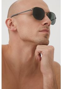 Armani Exchange Okulary przeciwsłoneczne 0AX2036S.600371 męskie kolor szary. Kolor: szary #1