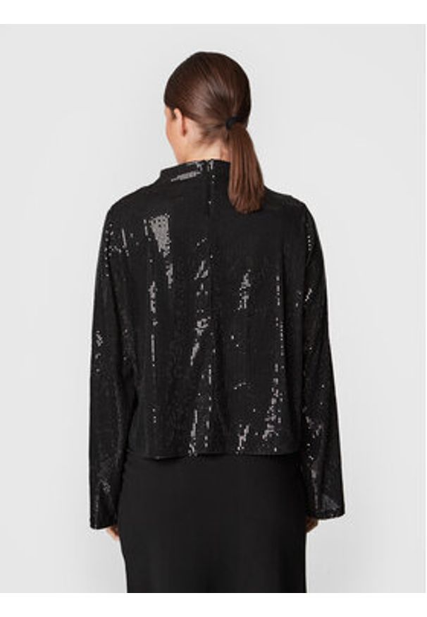 Glamorous Bluzka GS0424 Czarny Regular Fit. Kolor: czarny. Materiał: syntetyk