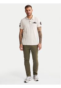 Petrol Industries Polo M-1050-POL946 Écru Regular Fit. Typ kołnierza: polo. Kolor: kremowy. Materiał: bawełna #8