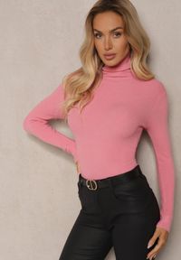 Renee - Różowy Golf z Wełną w Klasycznym Stylu Florinelle. Okazja: na co dzień, na spotkanie biznesowe, do pracy. Typ kołnierza: golf. Kolor: różowy. Materiał: wełna. Długość rękawa: długi rękaw. Długość: długie. Wzór: aplikacja. Styl: klasyczny #3