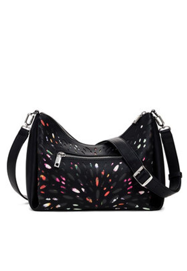 Desigual Torebka 25SAXPA1 Czarny. Kolor: czarny. Materiał: skórzane