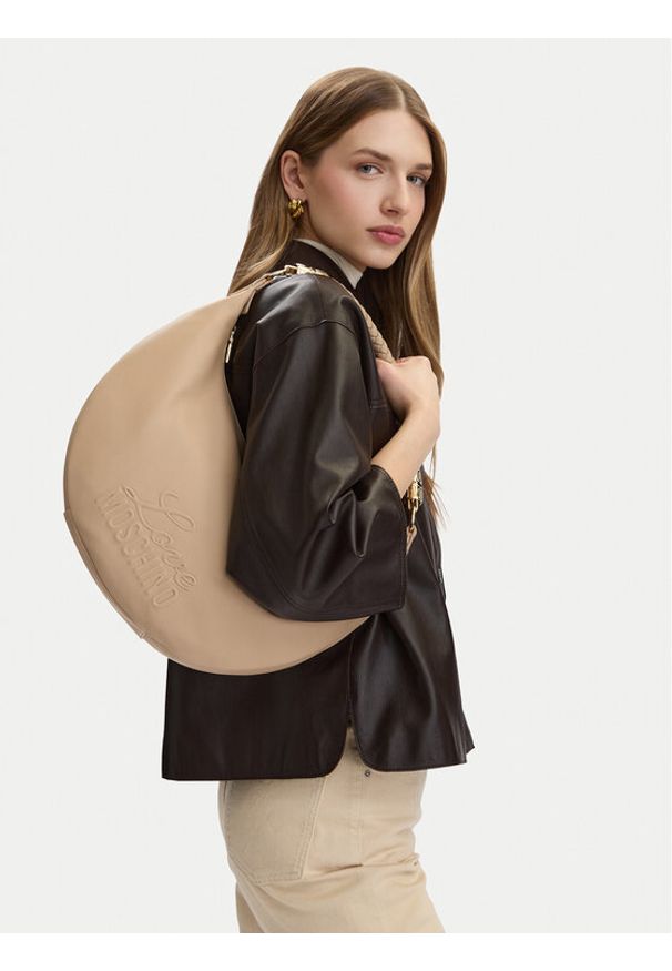 Love Moschino - LOVE MOSCHINO Torebka JC4222PP0OKA0209 Beżowy. Kolor: beżowy. Materiał: skórzane