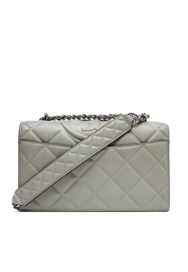 Tory Burch Torebka Fleming Small Convertible Shoulder Bag 164800 Szary. Kolor: szary. Materiał: skórzane