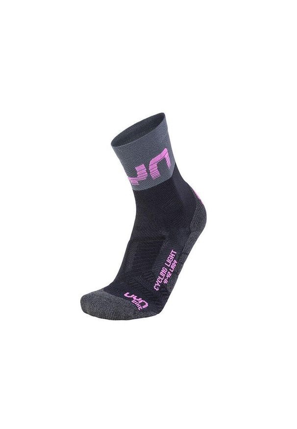 Skarpety UYN Light Lady Socks Black Grey Rose Violet. Kolor: wielokolorowy, czarny, szary