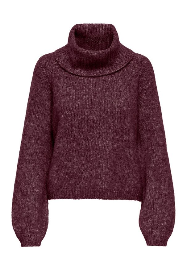 only - ONLY Golf Gila 15358571 Fioletowy Regular Fit. Typ kołnierza: golf. Kolor: fioletowy. Materiał: syntetyk