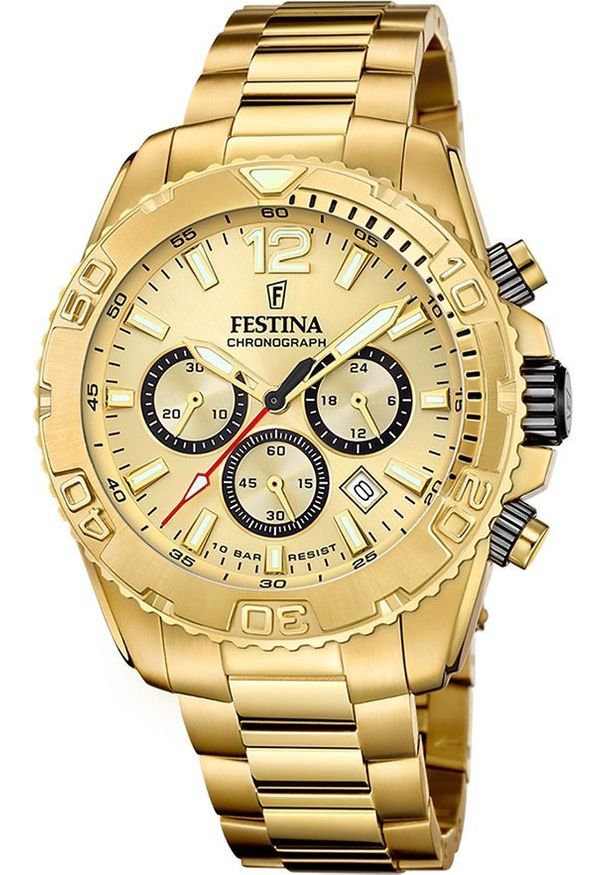 Zegarek męski Festina F20684-1 złoty. Kolor: złoty