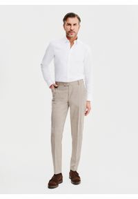 Pako Lorente - PAKO LORENTE – Garniturowe spodnie męskie w kratę. Okazja: na spotkanie biznesowe. Materiał: wełna. Styl: biznesowy, elegancki #4