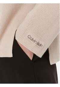 Calvin Klein Sweter Essential K20K206019 Beżowy Relaxed Fit. Kolor: beżowy. Materiał: syntetyk #5