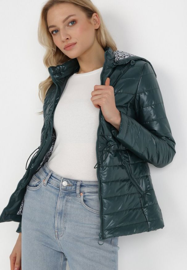 Born2be - Zielona Kurtka Semithoe. Kolor: zielony. Materiał: tkanina. Styl: klasyczny