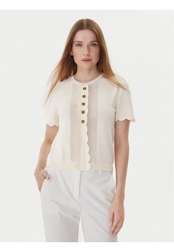 TwinSet - TWINSET Bluzka 252TP3203 Beżowy Regular Fit. Kolor: beżowy. Materiał: syntetyk