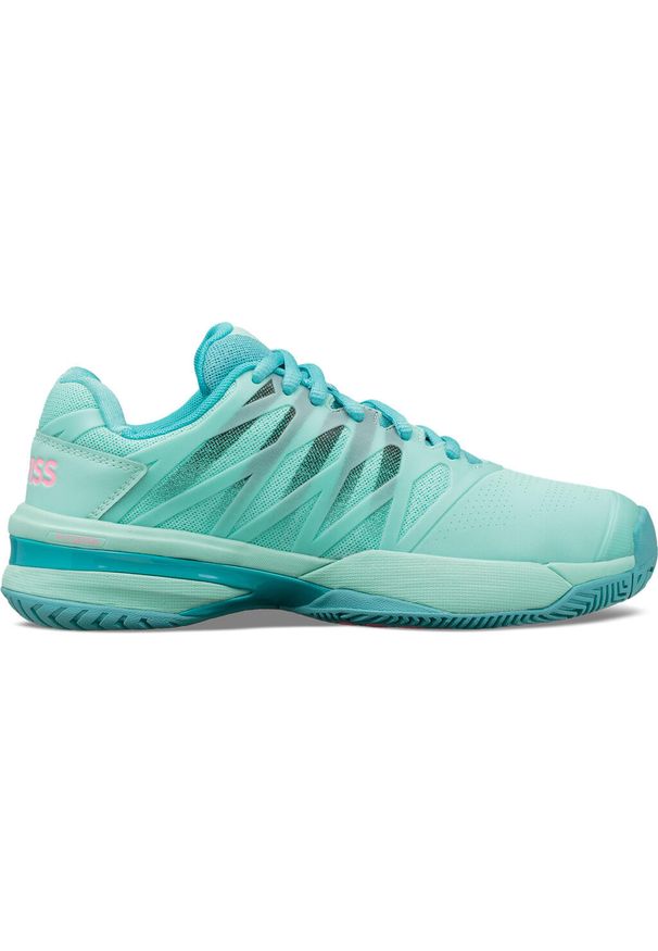 Buty do tenisa damskie K-Swiss Ultrashot 2 Allcourt. Kolor: niebieski, wielokolorowy, różowy. Materiał: syntetyk, materiał. Szerokość cholewki: normalna. Sport: tenis