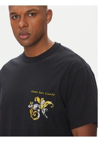 Versace Jeans Couture T-Shirt 78GAH6RB Czarny Regular Fit. Kolor: czarny. Materiał: bawełna #3