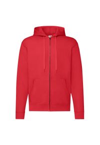 FRUIT OF THE LOOM - Klasyczna Kurtka Z Kapturem Dla Dorosłych Unisex. Typ kołnierza: kaptur. Kolor: czerwony