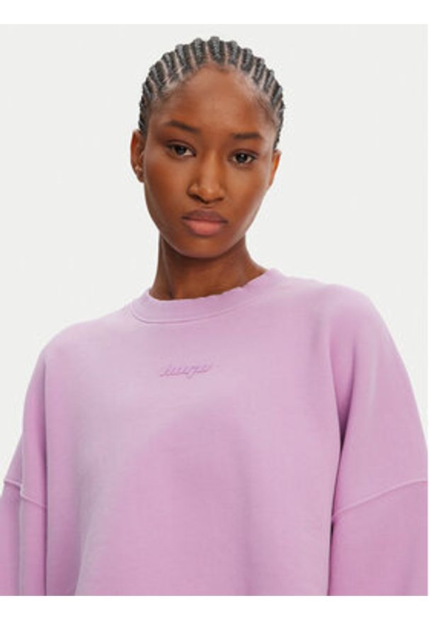 Hugo - HUGO Bluza Derissa_B 50545035 Różowy Relaxed Fit. Kolor: różowy. Materiał: bawełna