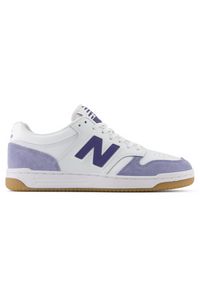 Buty unisex New Balance BB480LXB – białe. Okazja: na co dzień. Kolor: biały. Materiał: dresówka, materiał, syntetyk. Szerokość cholewki: normalna. Sport: turystyka piesza #1