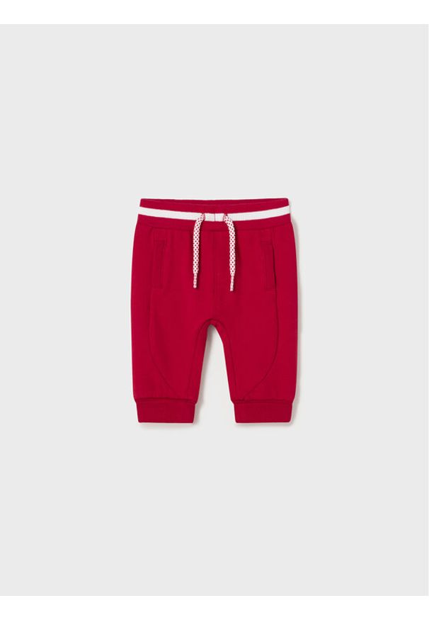 Mayoral Spodnie dresowe 1512 Czerwony Regular Fit. Kolor: czerwony. Materiał: bawełna