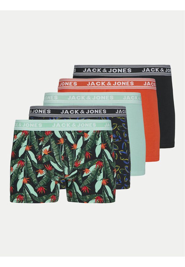 Jack & Jones - Jack&Jones Komplet 5 par bokserek West Leaf 12274700 Kolorowy. Materiał: bawełna. Wzór: kolorowy