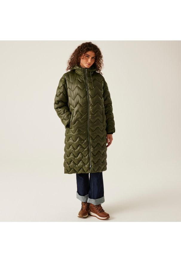 Regatta - Cambrie II Damska kurtka turystyczna z przegrodami. Kolor: zielony. Materiał: poliester. Sport: turystyka piesza