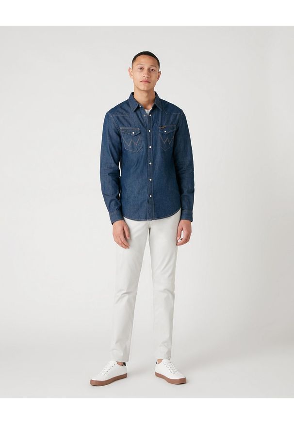 Wrangler - KOSZULA MĘSKA WRANGLER LS WESTERN SHIRT DARK STONE W5F25K098 112130116