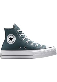 Adidasy Converse Chuck Taylor All Star Lift, Dla obu płci. Kolor: zielony. Materiał: materiał. Model: Converse All Star. Sport: skateboard
