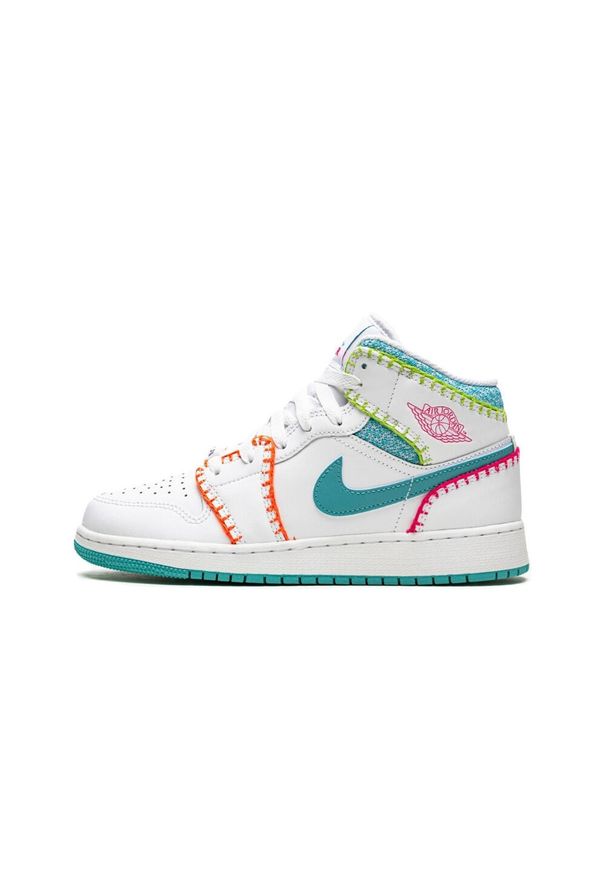 Buty do chodzenia dla dorosłych Air Jordan 1 Mid Multi Knit. Kolor: niebieski. Sport: turystyka piesza