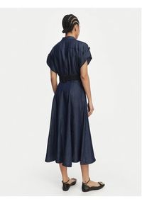 Liu Jo Sukienka koszulowa UA6315 D0335 Granatowy A-Line Fit. Kolor: niebieski. Materiał: lyocell. Typ sukienki: koszulowe #3