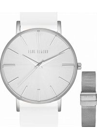 Zegarek Paul Lorens Zegarek damski duży Paul Lorens JULIE st / biały pasek + siatka mesh. Kolor: biały. Materiał: mesh #1