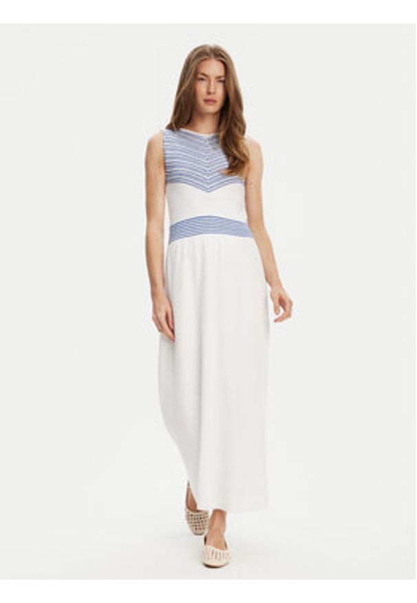 United Colors of Benetton - United Colors Of Benetton Sukienka letnia 1194EV02A Niebieski Regular Fit. Kolor: niebieski. Materiał: bawełna. Sezon: lato