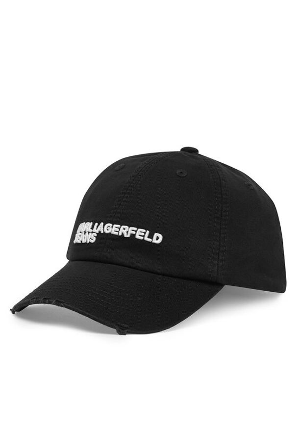 Karl Lagerfeld Jeans Czapka z daszkiem B2W33072 Czarny. Kolor: czarny. Materiał: bawełna
