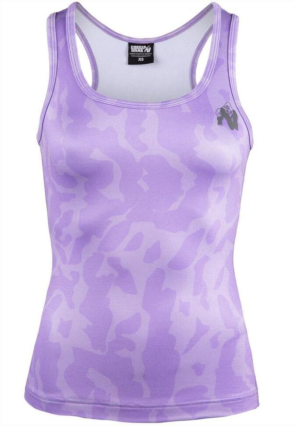 GORILLA WEAR - Indianapolis Top bez rękawów ilac. Kolor: fioletowy. Długość rękawa: bez rękawów. Sport: fitness