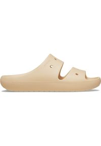 Klapki plażowe damskie Crocs Classic Sandal V2. Okazja: na plażę. Kolor: beżowy. Styl: sportowy