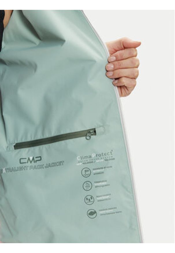 CMP Kurtka przeciwdeszczowa 34Z6526 Zielony Regular Fit. Kolor: zielony. Materiał: syntetyk