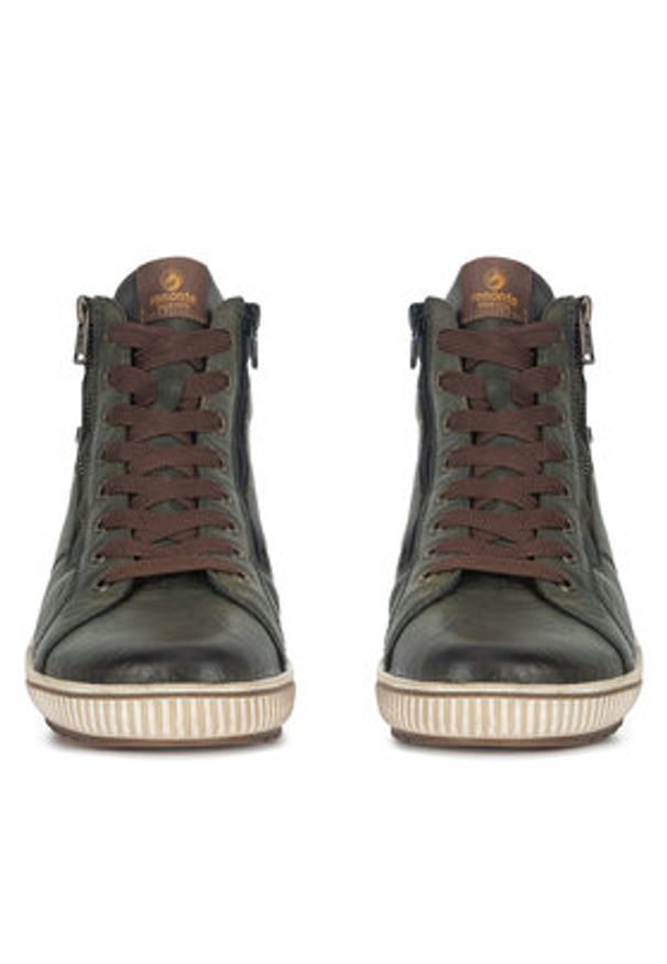 Remonte Sneakersy D0772-52 Zielony. Kolor: zielony. Materiał: skóra