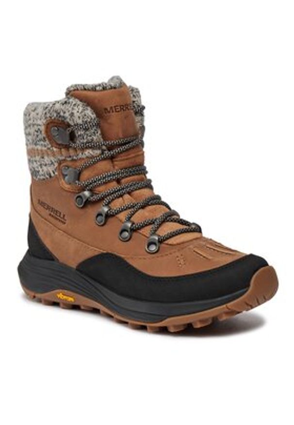 Merrell Śniegowce Siren 4 Thermo Mid Zip Wp J037412 Brązowy. Kolor: brązowy. Materiał: skóra