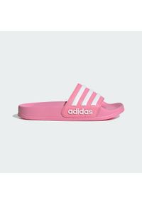 Adidas - Klapki Adilette Shower. Kolor: różowy, biały, wielokolorowy. Styl: sportowy