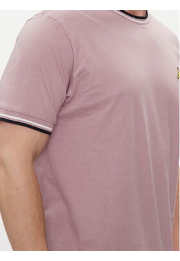 Brave Soul T-Shirt MTS-149FEDERERF Różowy Straight Fit. Kolor: różowy. Materiał: bawełna