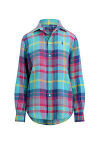 Polo Ralph Lauren Koszula 211973264502 Kolorowy Classic Fit. Typ kołnierza: polo. Materiał: len. Wzór: kolorowy #4