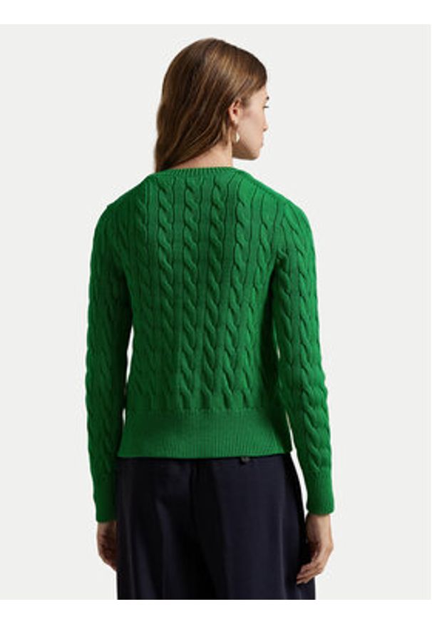 Polo Ralph Lauren Kardigan 211891643020 Zielony Regular Fit. Typ kołnierza: polo. Kolor: zielony. Materiał: bawełna