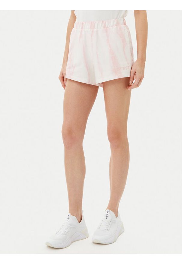Guess Szorty sportowe V5GD11 KCRQ0 Różowy Relaxed Fit. Kolor: różowy. Materiał: bawełna