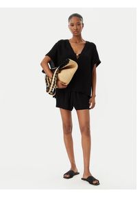 BOSS Szorty materiałowe Double B 50561257 Czarny Regular Fit. Kolor: czarny. Materiał: wiskoza #2