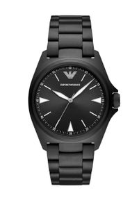 Emporio Armani - Zegarek. Kolor: czarny. Materiał: materiał #1