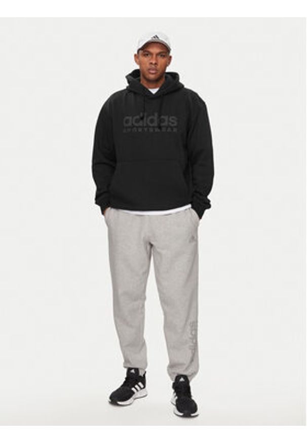 Adidas - adidas Bluza All Szn Fleece Graphic IW1202 Czarny Loose Fit. Kolor: czarny. Materiał: bawełna