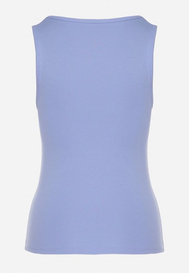 Born2be - Jasnoniebieski Bawełniany Klasyczny Top Uliwenna. Okazja: na co dzień. Kolor: niebieski. Materiał: bawełna. Styl: klasyczny