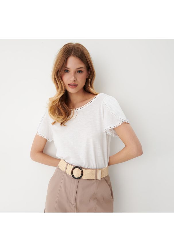 Mohito - Bluzka z modalem - Biały. Kolor: biały