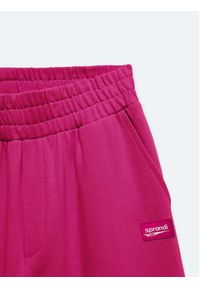 Sprandi Spodnie dresowe SP22-SPD102 Różowy Relaxed Fit. Kolor: różowy. Materiał: dresówka, bawełna #7
